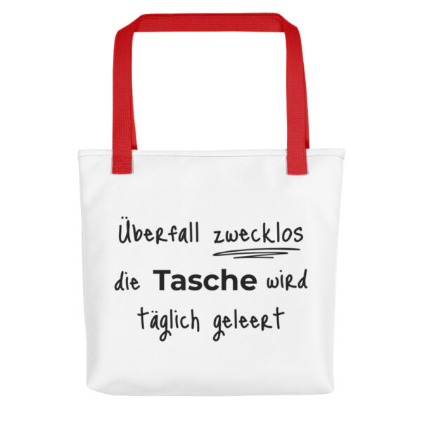 Tragetasche “Überfall zwecklos”